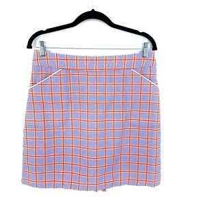 Peter Millar Plaid Wicking Golf Skort Size 8